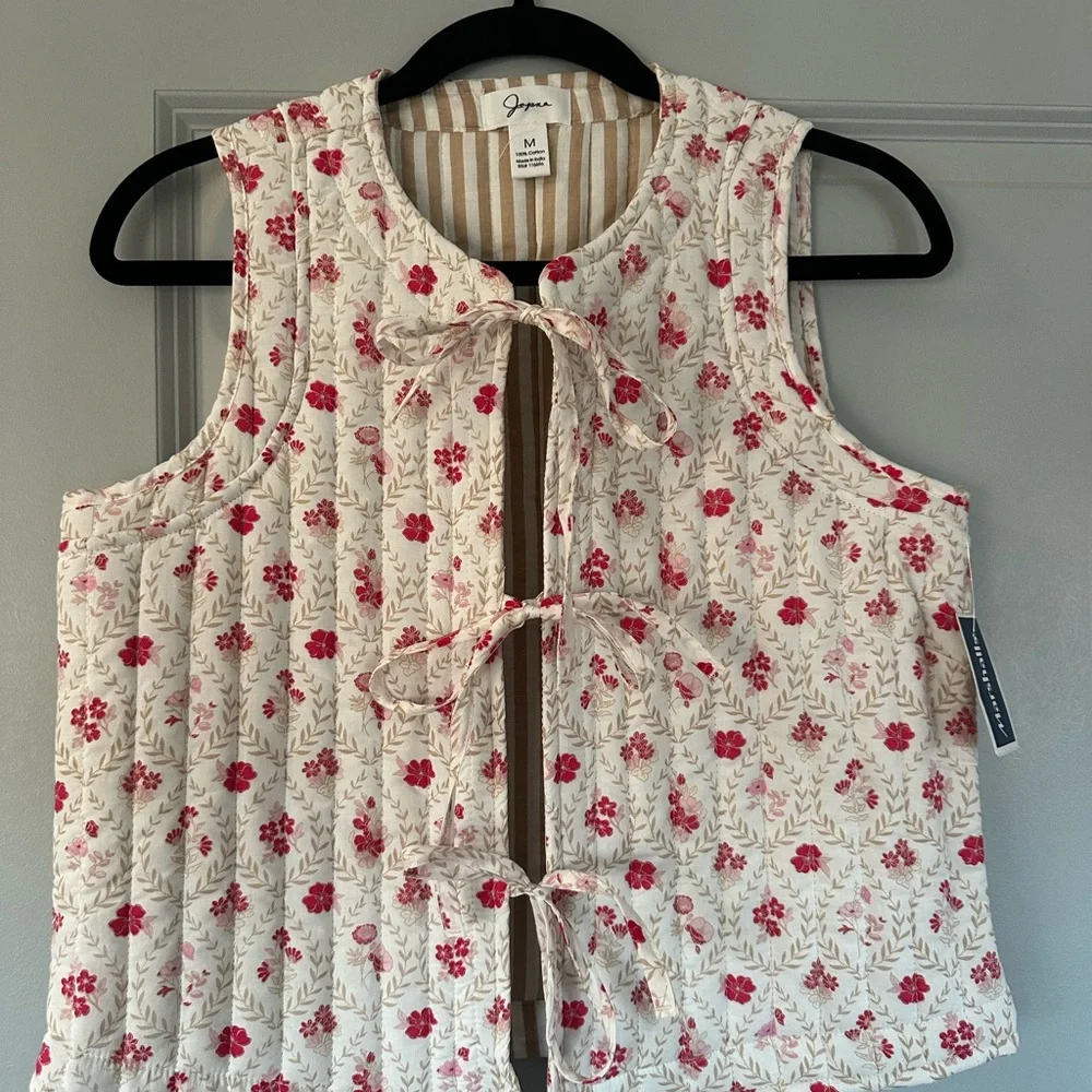 Marshalls Pink Floral Tie-Front Blouse - Picture 1 of 3